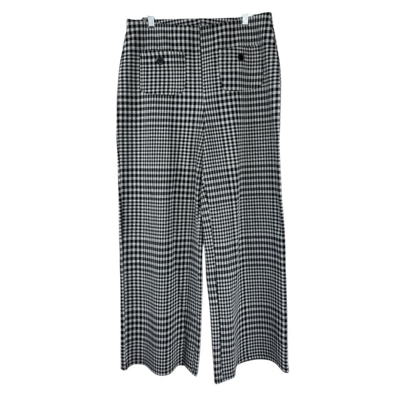 H&M Wide Leg Black and Gray Dress Pants Size Large - Picture 1 of 5